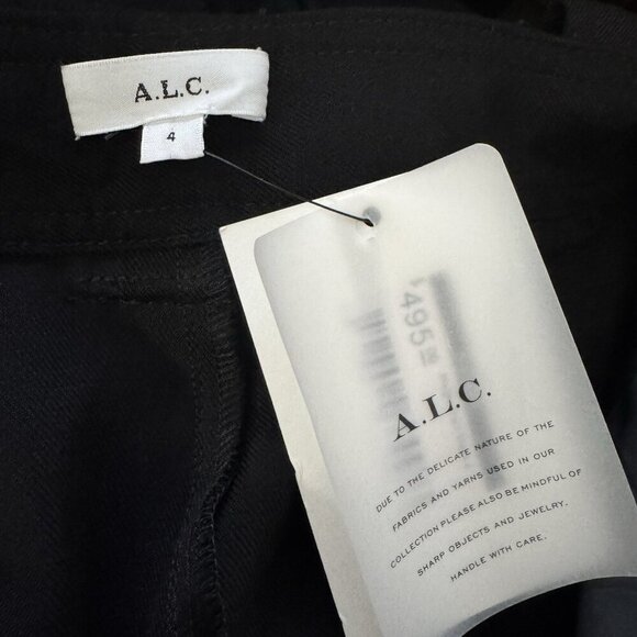 NWT ALC Black womens cargo pants size 4 A.L.C. Wide leg $495 - Picture 5 of 9